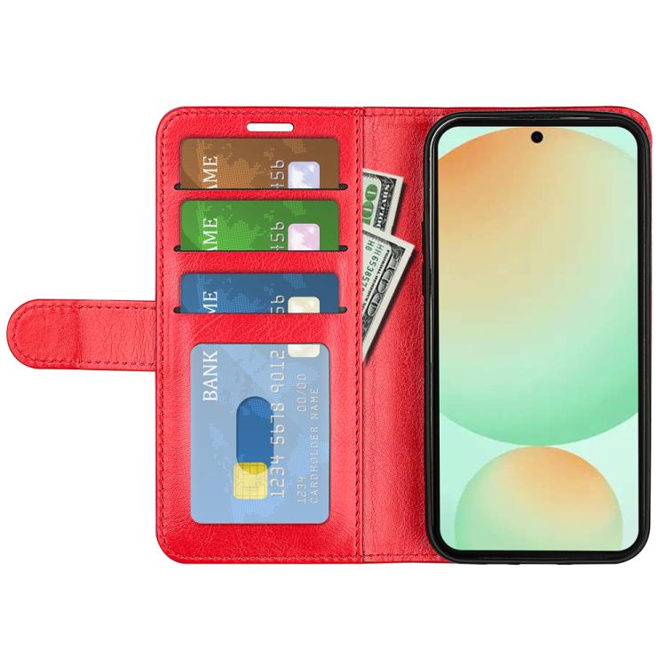 For Samsung Galaxy S25 FE 5G R64 Texture Horizontal Flip Leather Phone Case