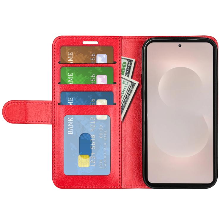 For Samsung Galaxy S26 Edge 5G R64 Texture Horizontal Flip Leather Phone Case