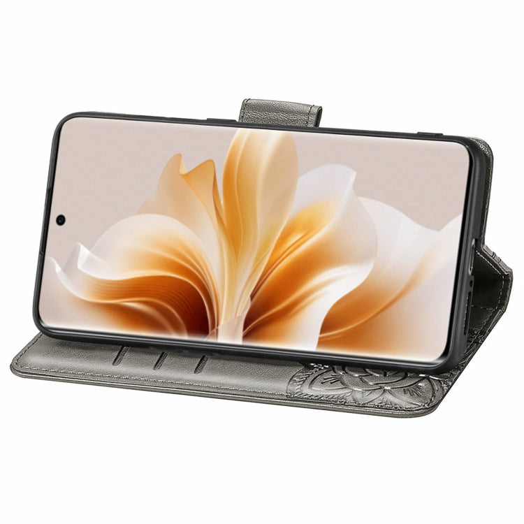 For OPPO Reno11 EU Butterfly Love Flower Embossed Leather Phone Case