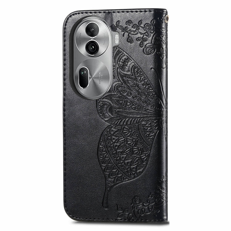 For OPPO Reno11 Pro EU Butterfly Love Flower Embossed Leather Phone Case
