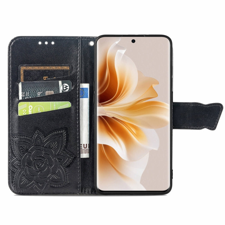 For OPPO Reno11 Pro EU Butterfly Love Flower Embossed Leather Phone Case