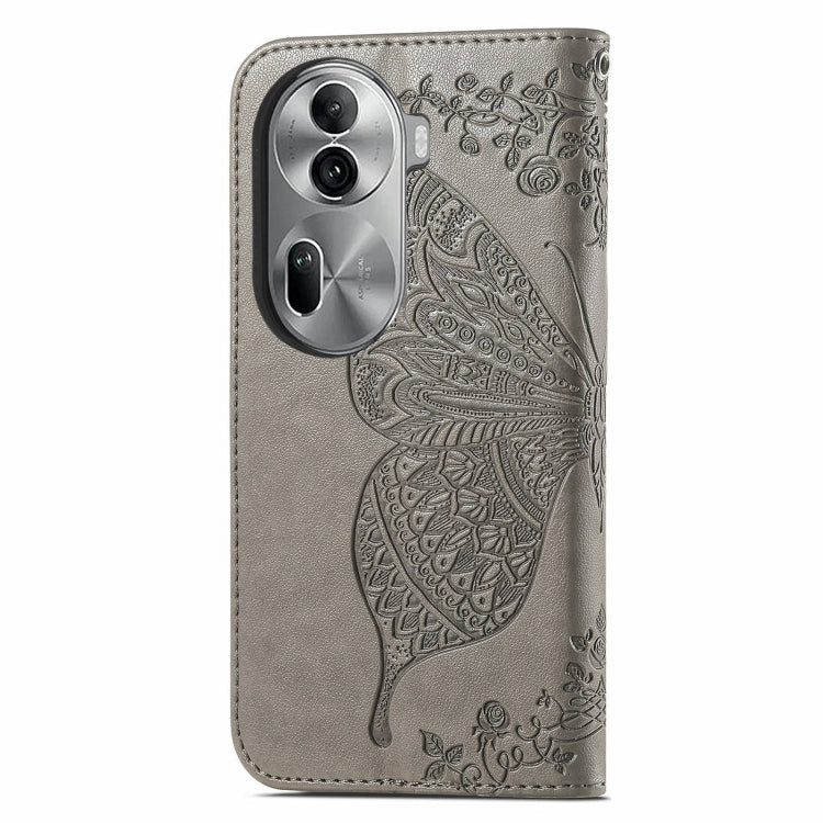 For OPPO Reno11 Pro EU Butterfly Love Flower Embossed Leather Phone Case