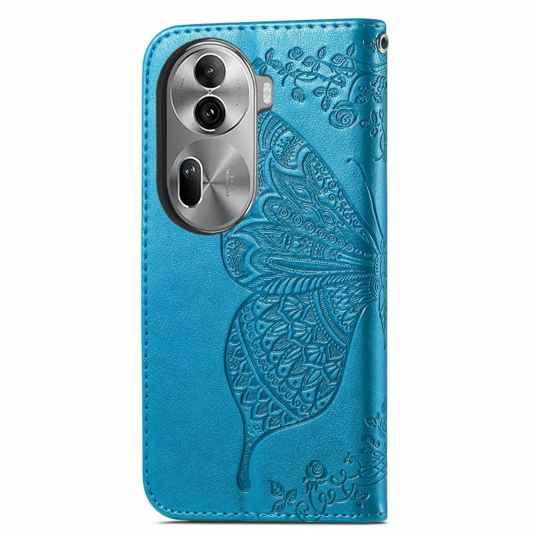 For OPPO Reno11 Pro EU Butterfly Love Flower Embossed Leather Phone Case