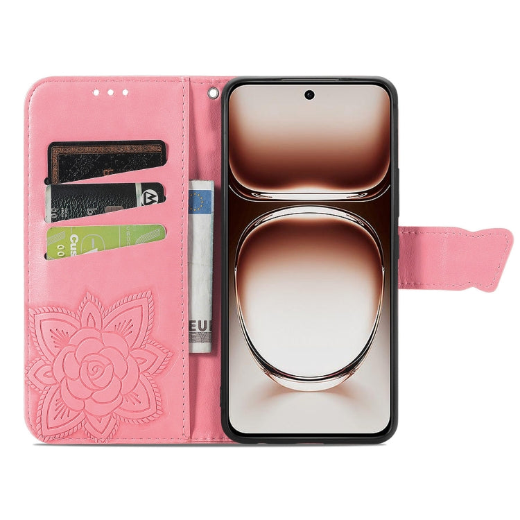 For OPPO Reno12 Pro Global Butterfly Love Flower Embossed Leather Phone Case