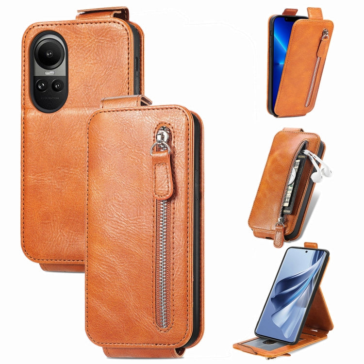 For OPPO Reno10 / 10 Pro Global Zipper Wallet Vertical Flip Leather Phone Case