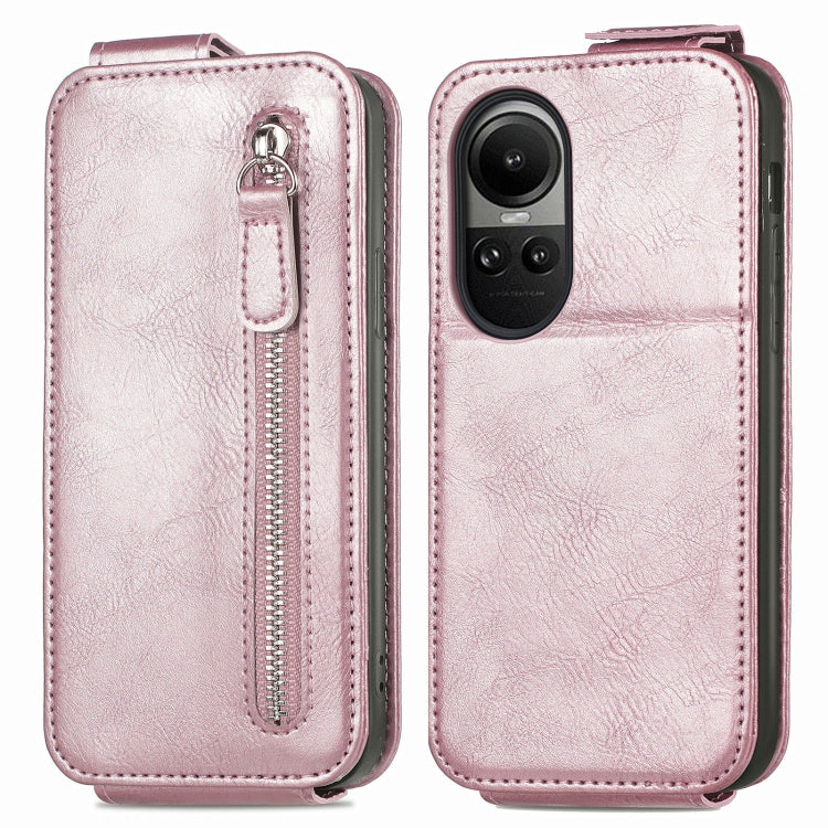 For OPPO Reno10 / 10 Pro Global Zipper Wallet Vertical Flip Leather Phone Case
