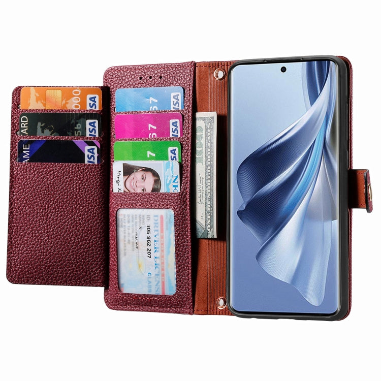 For OPPO Reno10 / 10 Pro Global Love Zipper Lanyard Leather Phone Case