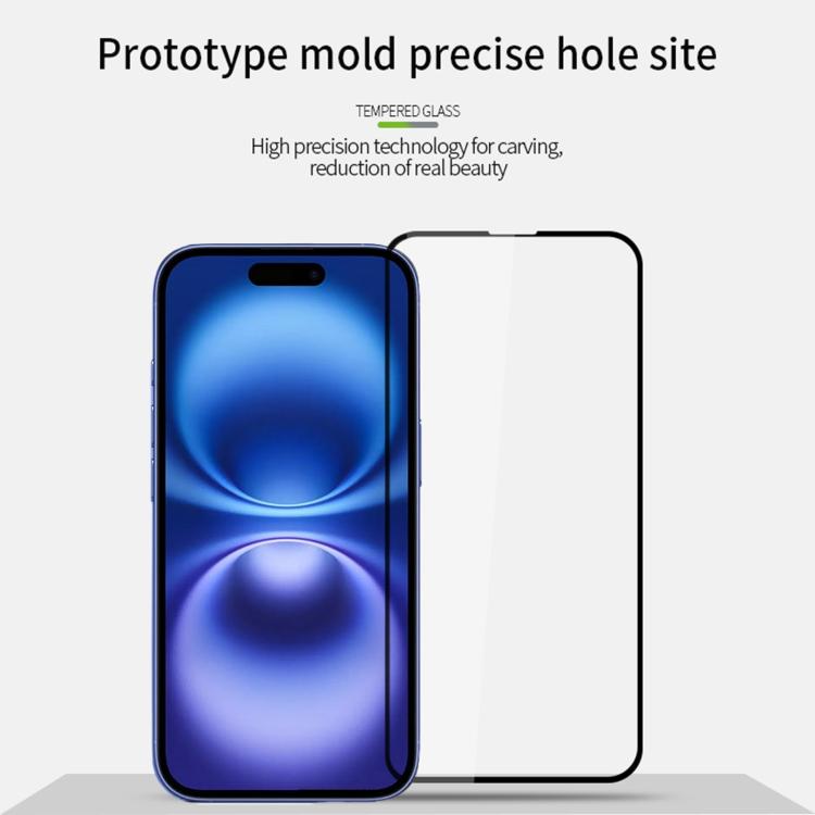 For iPhone 17 PINWUYO 9H 2.5D Full Screen Tempered Glass Film - Black