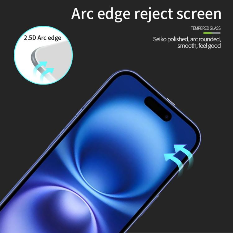 For iPhone 17 PINWUYO 9H 2.5D Full Screen Tempered Glass Film - Black