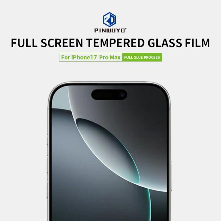 For iPhone 17 Pro Max PINWUYO 9H 2.5D Full Screen Tempered Glass Film - Black