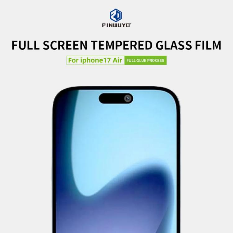 For iPhone Air PINWUYO 9H 2.5D Full Screen Tempered Glass Film - Black