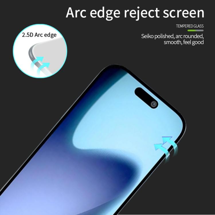 For iPhone Air PINWUYO 9H 2.5D Full Screen Tempered Glass Film - Black