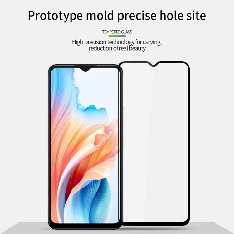 For OPPO A1i PINWUYO 9H 2.5D Full Screen Tempered Glass Film - Black
