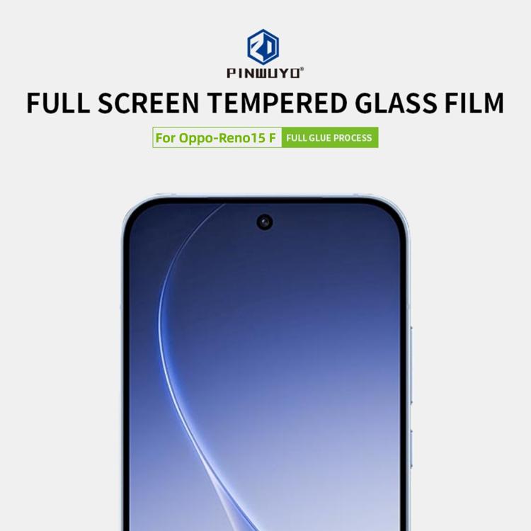 For OPPO Reno15 F 5G PINWUYO 9H 2.5D Full Screen Tempered Glass Film - Black