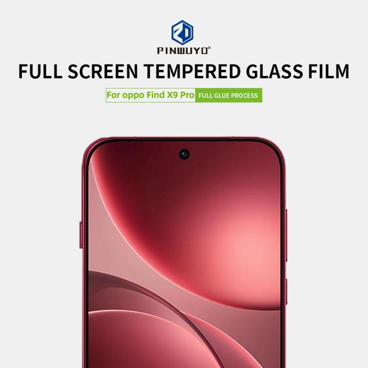 For OPPO Find X9 Pro / OnePlus 15 Unlock PINWUYO 9H 2.5D Full Screen Tempered Glass Film - Black