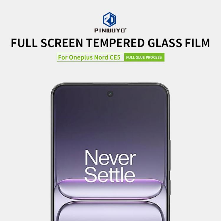 For OnePlus Nord CE5 PINWUYO 9H 2.5D Full Screen Tempered Glass Film - Black