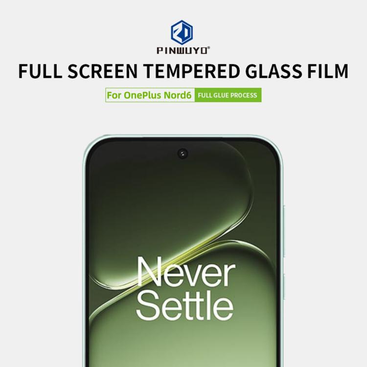 For OnePlus Nord 6 PINWUYO 9H 2.5D Full Screen Tempered Glass Film - Black