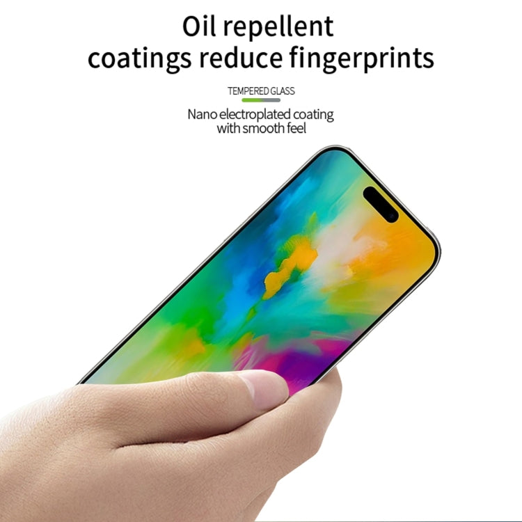 For iPhone 16 Pro MOFI 9H 2.5D Full Screen Tempered Glass Film - Black