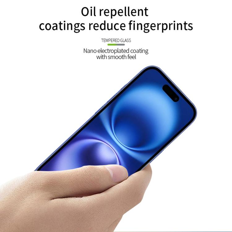 For iPhone 17 MOFI 9H 2.5D Full Screen Tempered Glass Film - Black