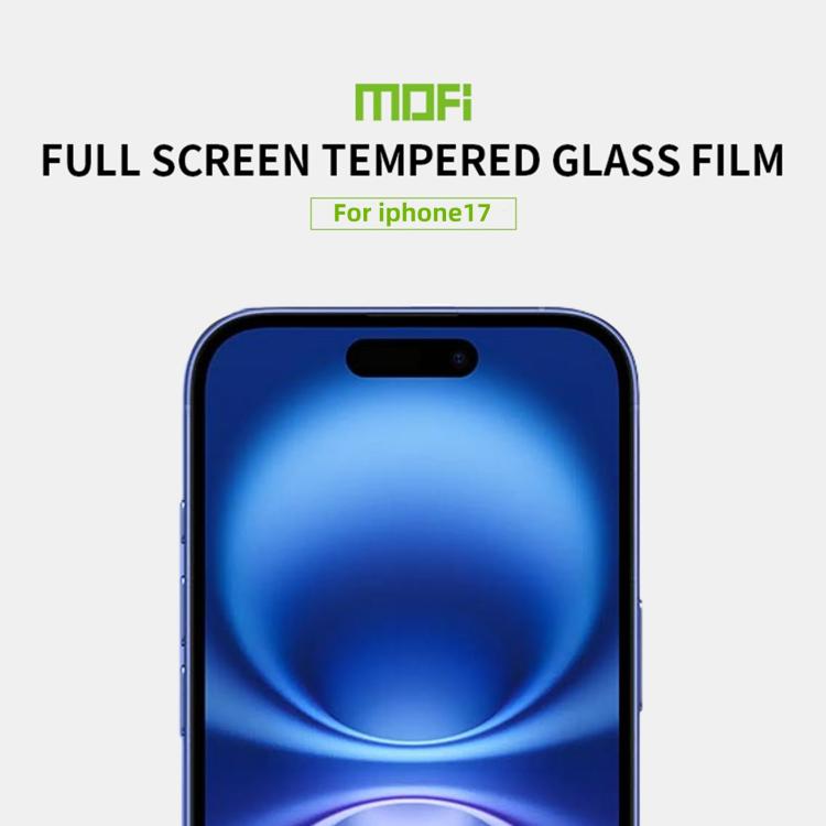 For iPhone 17 MOFI 9H 2.5D Full Screen Tempered Glass Film - Black