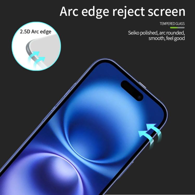 For iPhone 17 MOFI 9H 2.5D Full Screen Tempered Glass Film - Black
