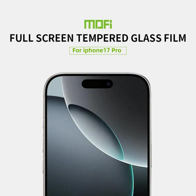 For iPhone 17 Pro MOFI 9H 2.5D Full Screen Tempered Glass Film - Black