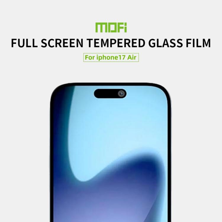 For iPhone  Air MOFI 9H 2.5D Full Screen Tempered Glass Film - Black
