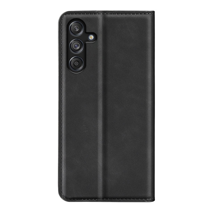 For Samsung Galaxy M55 5G Retro-skin Magnetic Suction Leather Phone Case