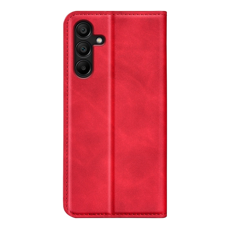 For Samsung Galaxy M15 5G Retro-skin Magnetic Suction Leather Phone Case