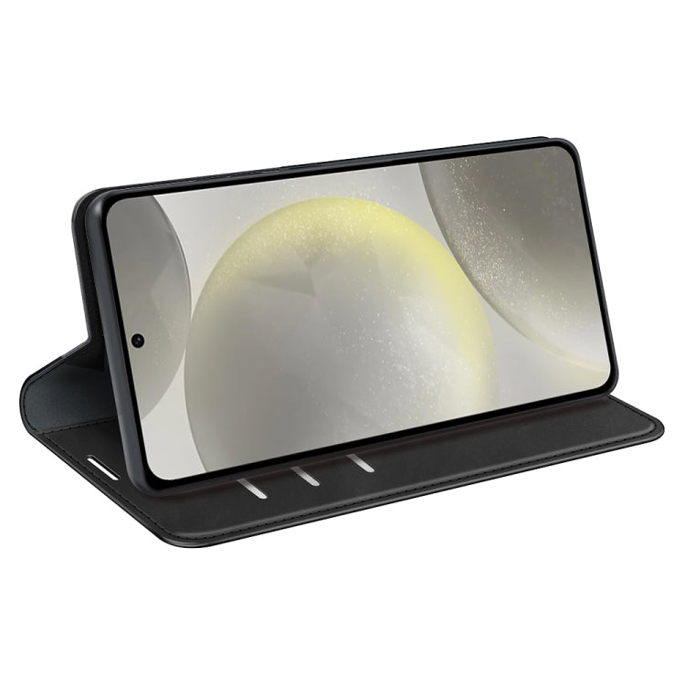 For Samsung Galaxy S24 FE 5G Retro-skin Magnetic Suction Leather Phone Case