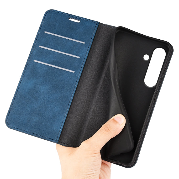 For Samsung Galaxy S24 FE 5G Retro-skin Magnetic Suction Leather Phone Case