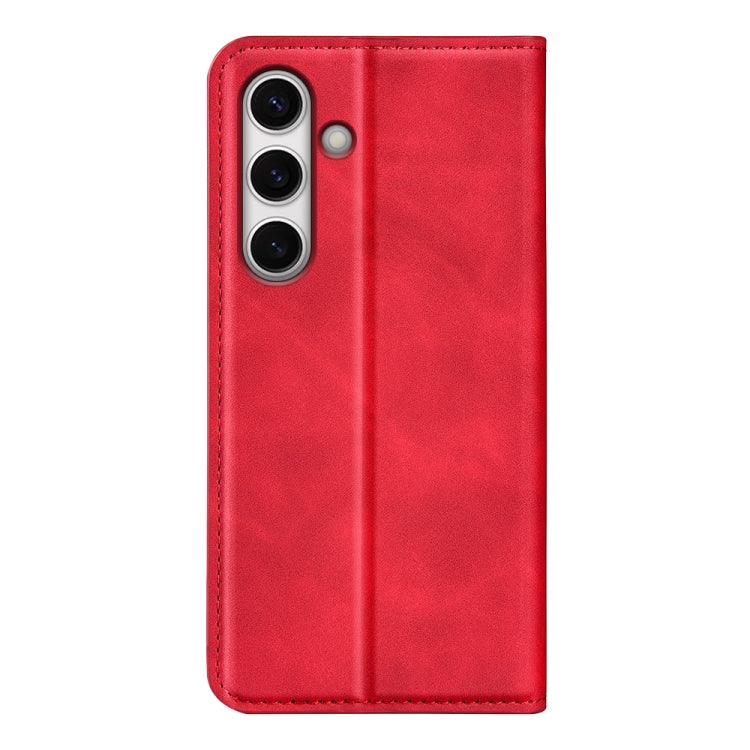 For Samsung Galaxy S24 FE 5G Retro-skin Magnetic Suction Leather Phone Case