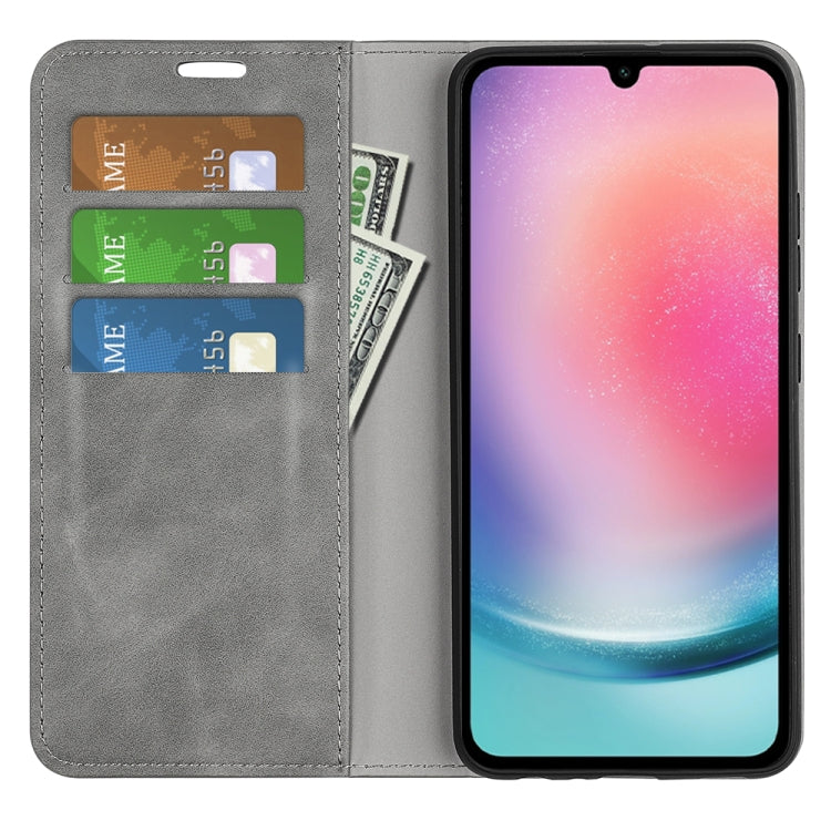 For Samsung Galaxy A16 Retro-skin Magnetic Suction Leather Phone Case