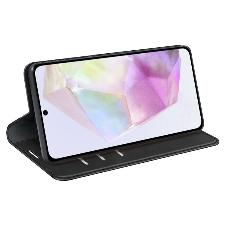 For Samsung Galaxy A36 Retro-skin Magnetic Suction Leather Phone Case