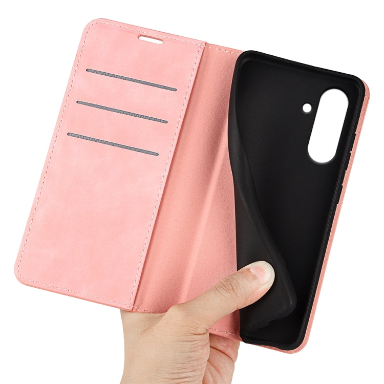 For Samsung Galaxy A36 Retro-skin Magnetic Suction Leather Phone Case