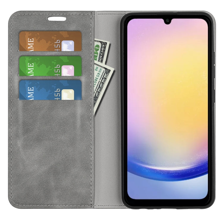 For Samsung Galaxy A26 Retro-skin Magnetic Suction Leather Phone Case