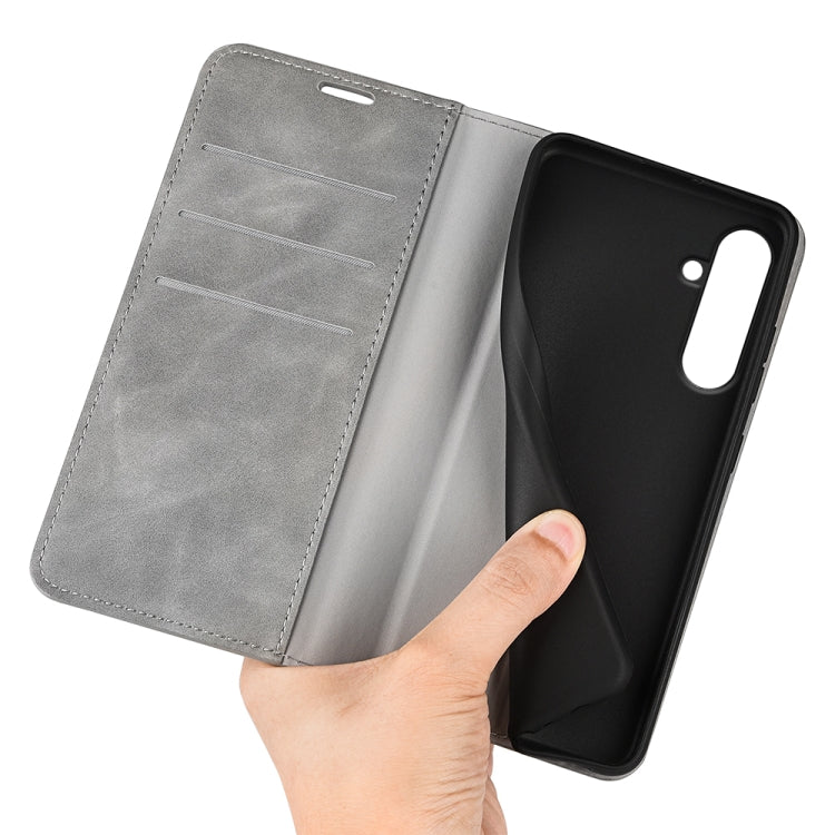 For Samsung Galaxy A26 Retro-skin Magnetic Suction Leather Phone Case
