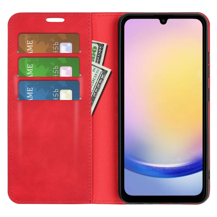 For Samsung Galaxy A26 Retro-skin Magnetic Suction Leather Phone Case