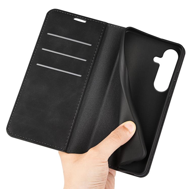 For Samsung Galaxy S25+ 5G Retro-skin Magnetic Suction Leather Phone Case