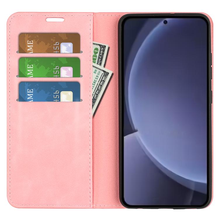 For Samsung Galaxy S25+ 5G Retro-skin Magnetic Suction Leather Phone Case