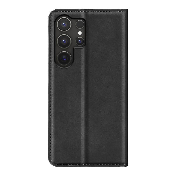 For Samsung Galaxy S25 Ultra 5G Retro-skin Magnetic Suction Leather Phone Case