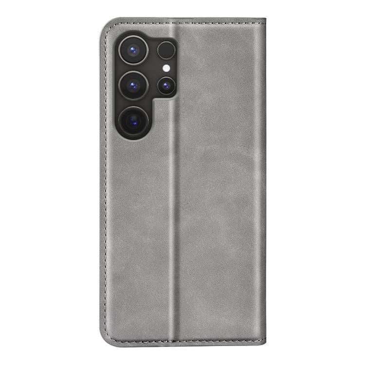 For Samsung Galaxy S25 Ultra 5G Retro-skin Magnetic Suction Leather Phone Case