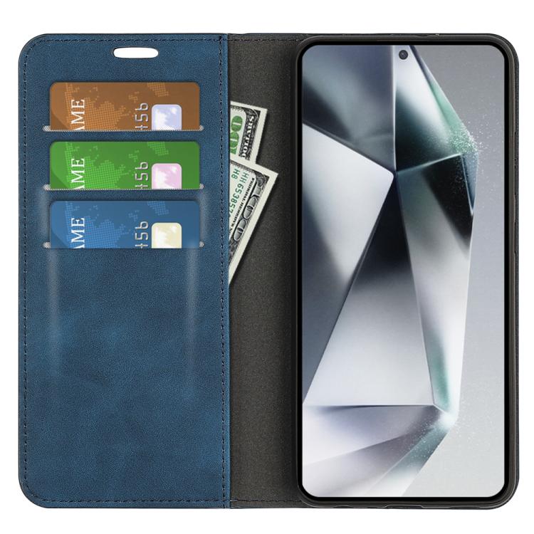 For Samsung Galaxy S25 Ultra 5G Retro-skin Magnetic Suction Leather Phone Case