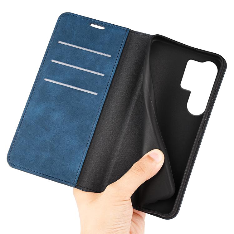 For Samsung Galaxy S25 Ultra 5G Retro-skin Magnetic Suction Leather Phone Case