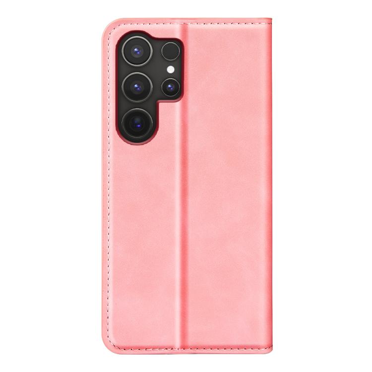For Samsung Galaxy S25 Ultra 5G Retro-skin Magnetic Suction Leather Phone Case