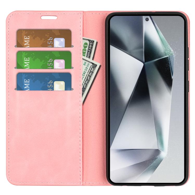For Samsung Galaxy S25 Ultra 5G Retro-skin Magnetic Suction Leather Phone Case