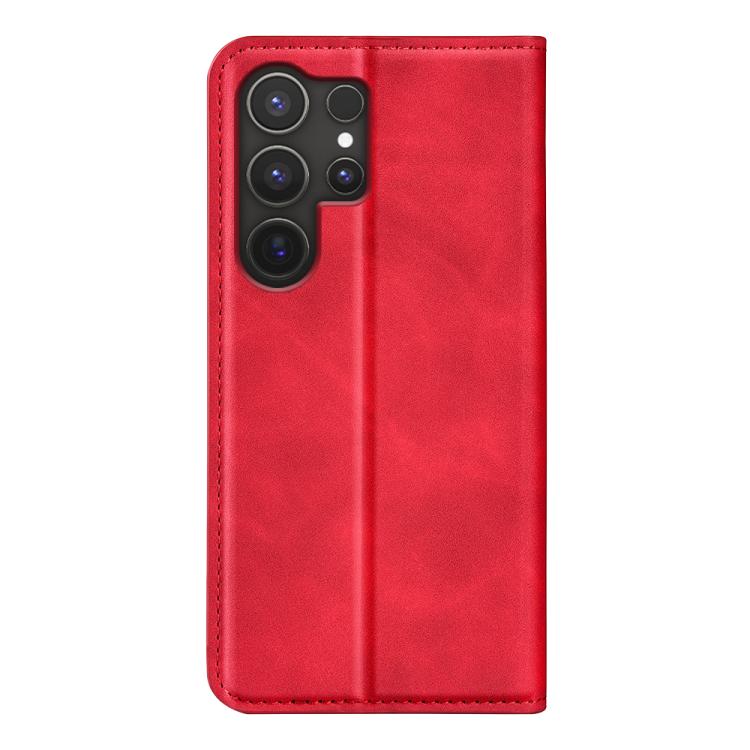 For Samsung Galaxy S25 Ultra 5G Retro-skin Magnetic Suction Leather Phone Case