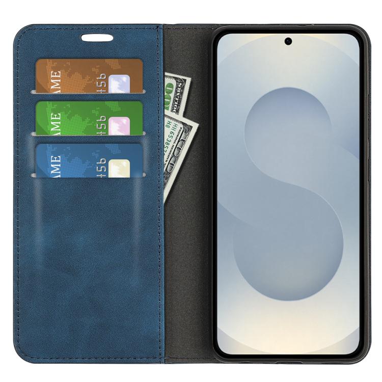 For Samsung Galaxy S25 Edge 5G Retro-skin Magnetic Suction Leather Phone Case