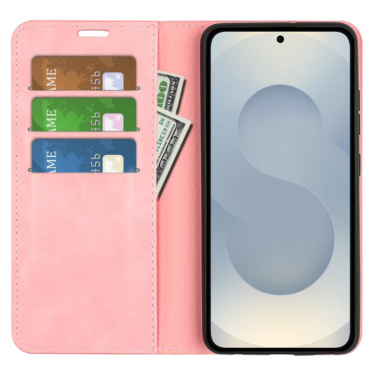 For Samsung Galaxy S25 Edge 5G Retro-skin Magnetic Suction Leather Phone Case
