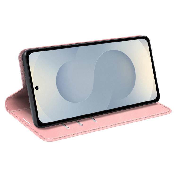 For Samsung Galaxy S25 Edge 5G Retro-skin Magnetic Suction Leather Phone Case